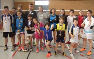 Le plein de médailles pour le Gaspar Badminton Club