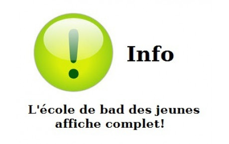 L'école de badminton affiche complet